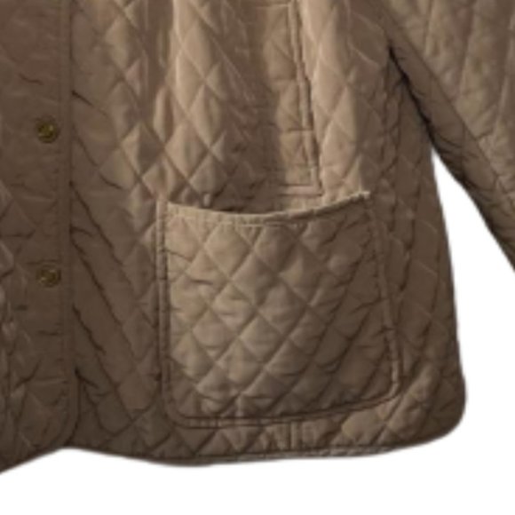 Giacca Woman Tan Polyester  Button Front Lined Insulated Quilted Jacket Size 3X - Picture 6 of 16